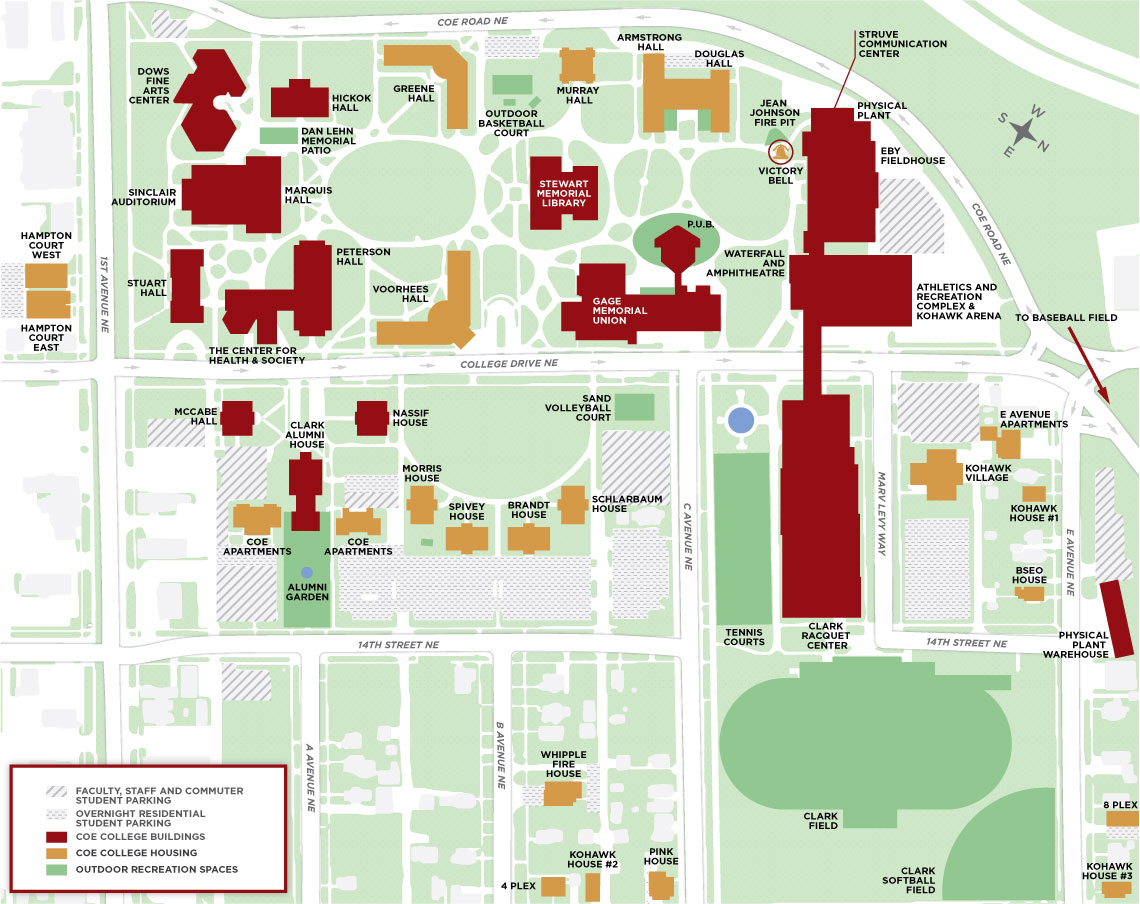 Coe Campus Map